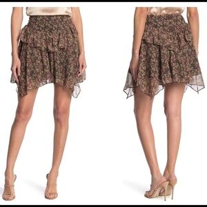 Walter Baker Becca Ruffled Floral Mini Skirt skirt size 6 NWT